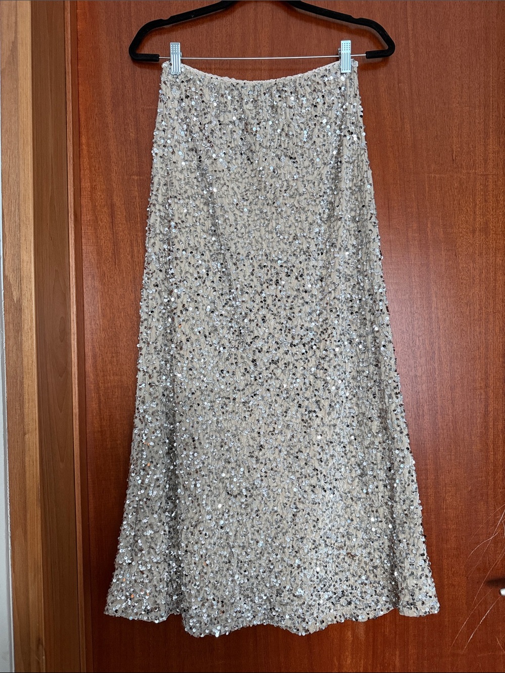 Old Navy Sequin A-Line Skirt in Champagne